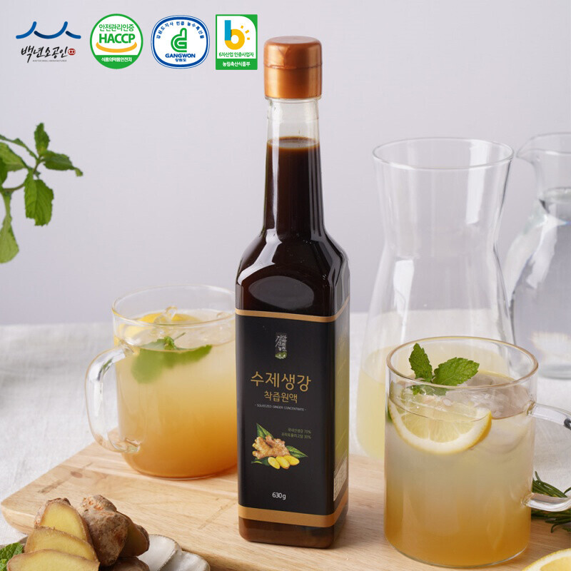 정선아라리한과농원,정선사위 국산 수제생강청 착즙원액 630g 농축진액 감기기침에좋은차
